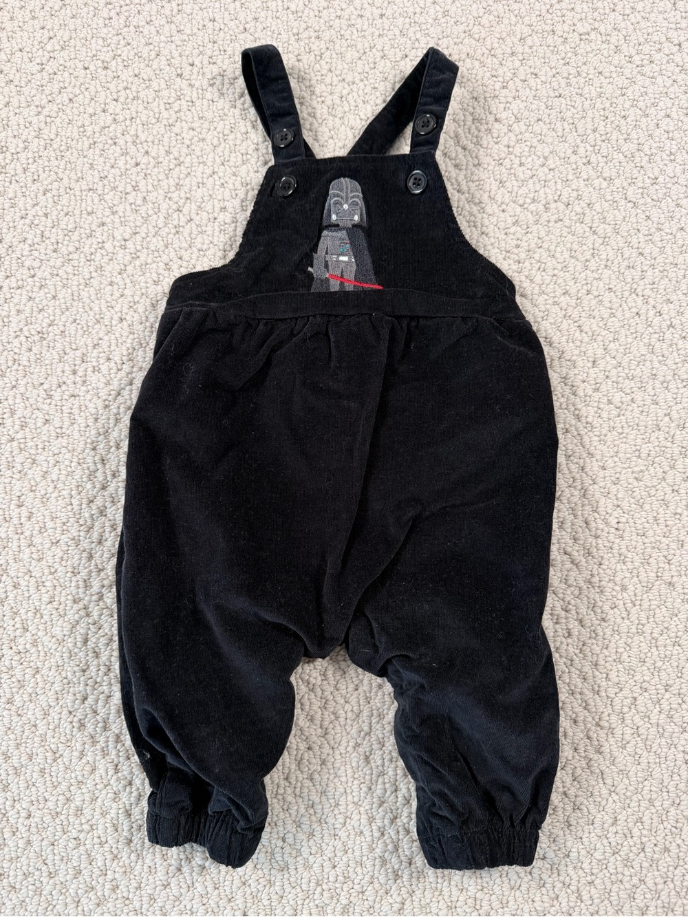 Black Baby Boys' Darth Vader Overalls
